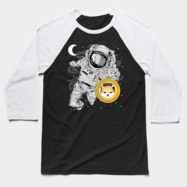 Astronaut Reaching Dogelon Mars Coin To The Moon Crypto Token Cryptocurrency Wallet Birthday Gift For Men Women Kids Baseball T-Shirt by Thingking About